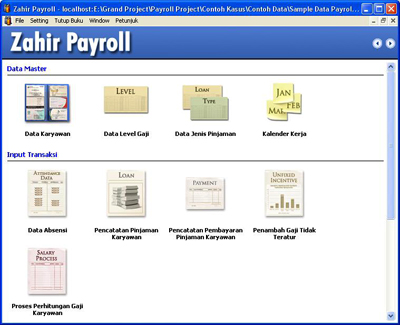 menu Zahir Payroll